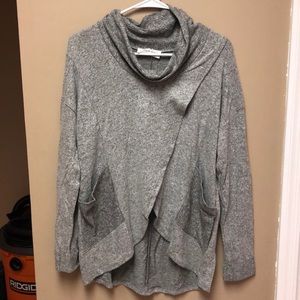 *NWT* Grey asymmetrical turtleneck sweater